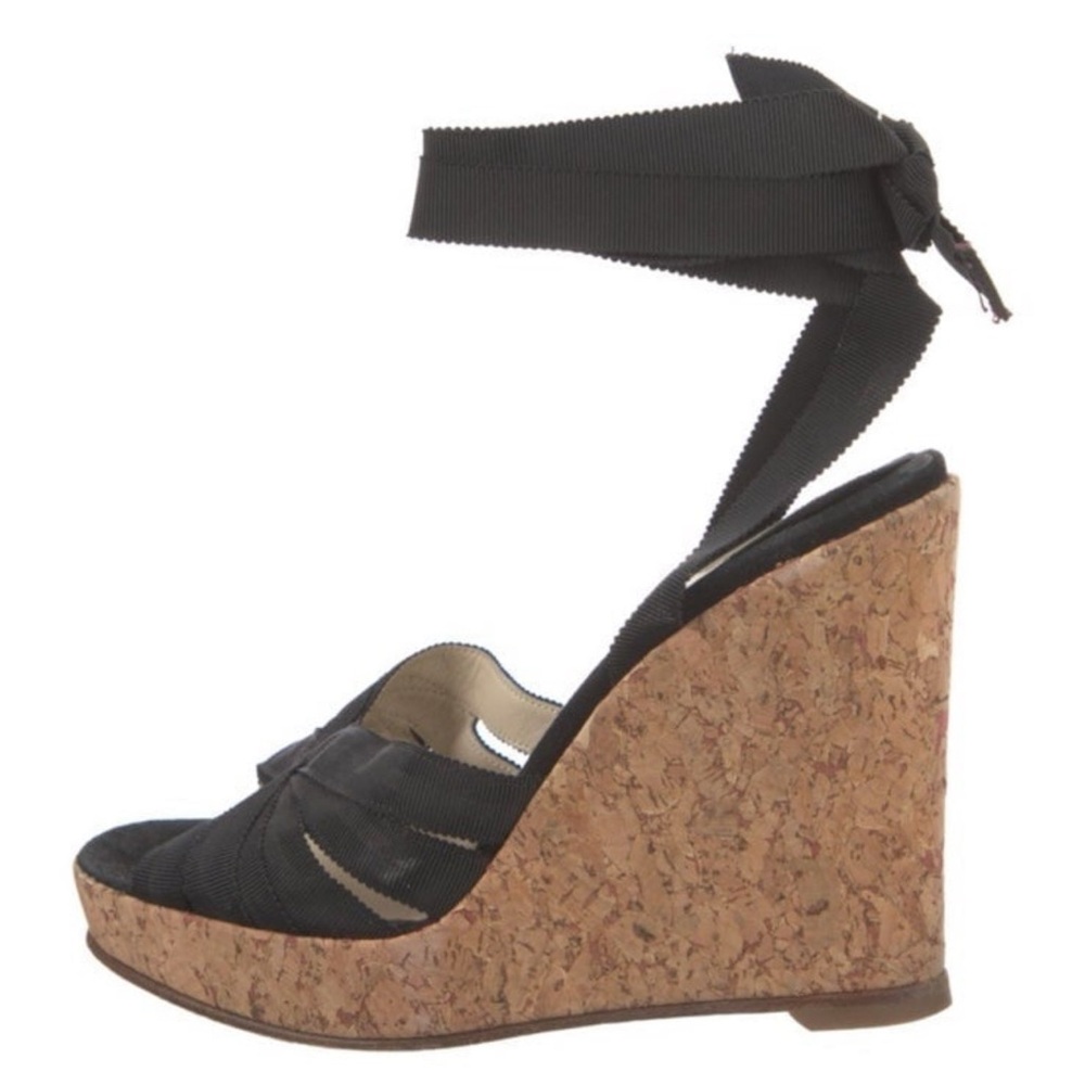 Christian Louboutin Cork Wedge Sandals 37